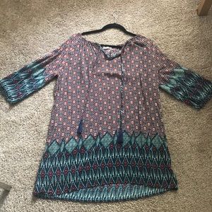 Patterned boho dress